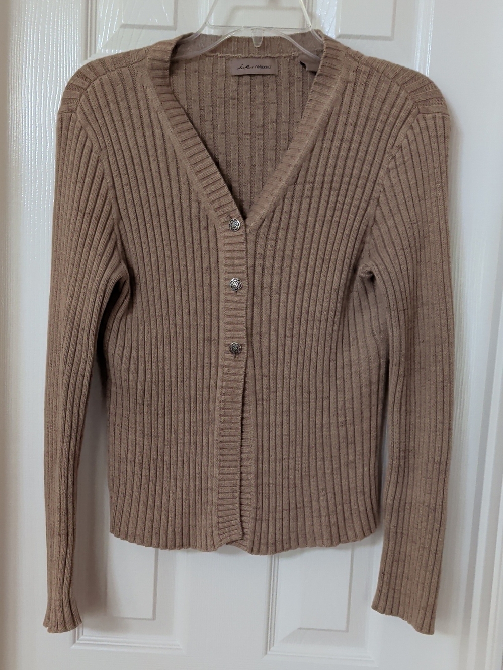 90s Thick Rib Cardigan 100% Cotton